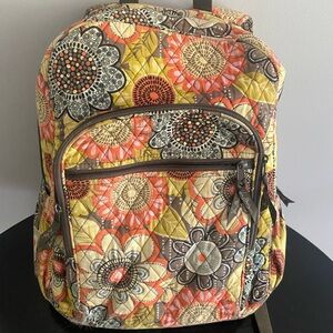 Vera Bradley Yellow and Orange Floral Backpack